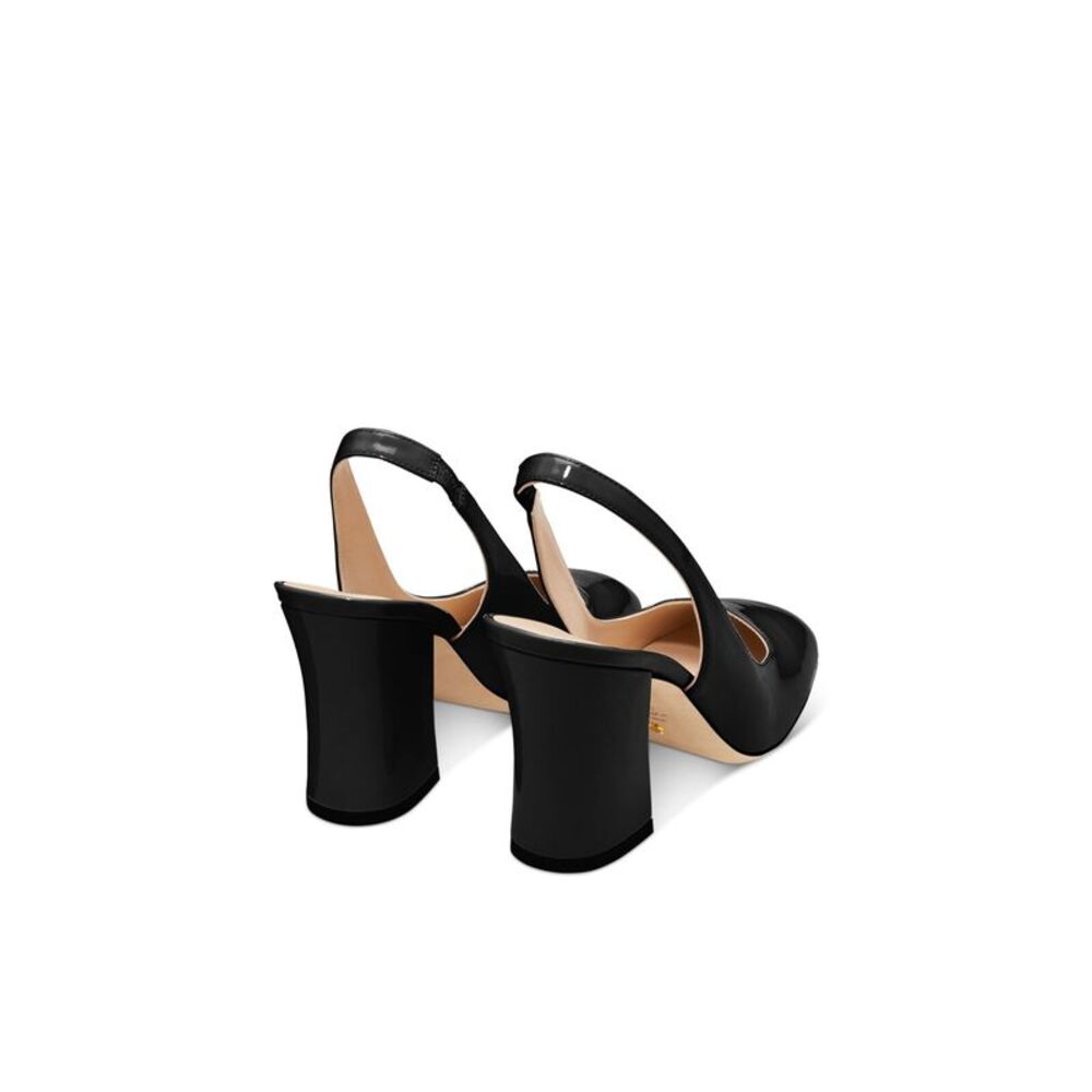 STUART WEITZMAN Womens Black N1803 Slip On Leather Slingback Sandal 5 B - Picture 2 of 3